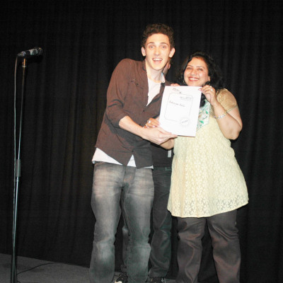 Aish recieving ‘Best Quality Plays’ award